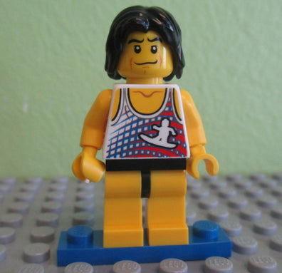 LEGO Minifigure-Wind Surfer-Town / City / Harbor-CTY237-Creative Brick Builders